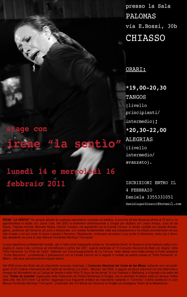 stage Irene La Sentio 2011